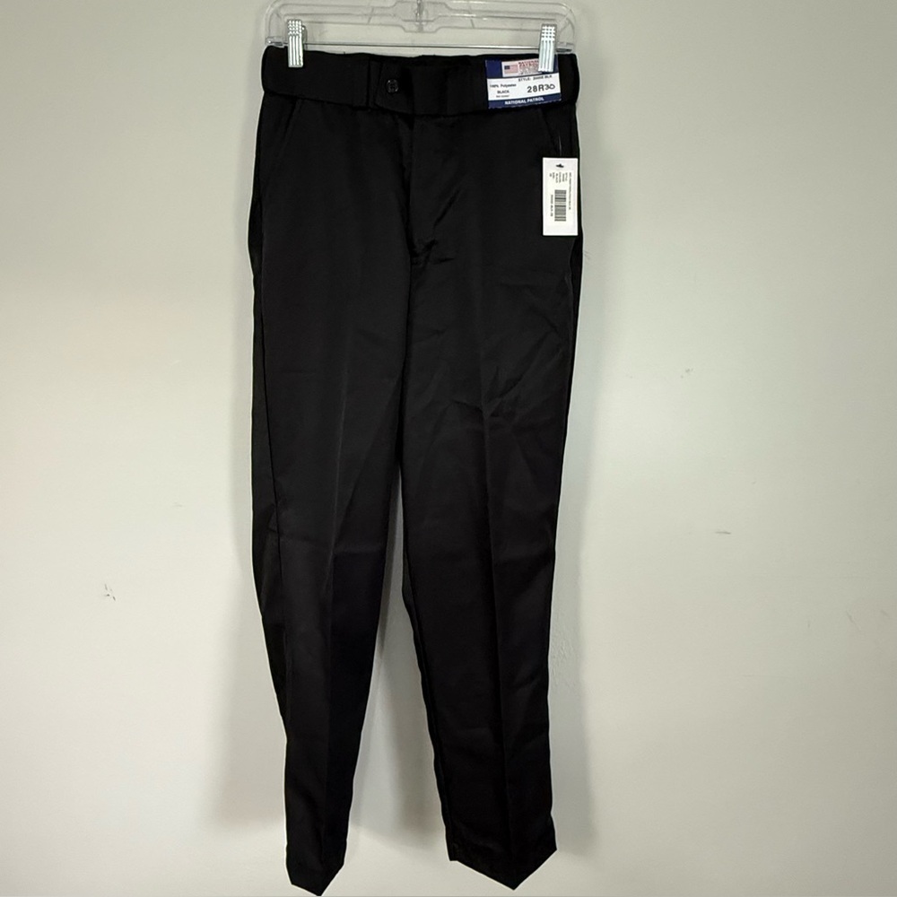 New NATIONAL PATROL Unisex Black  Pants Security Uniform 3000E Perm Press Sz 28